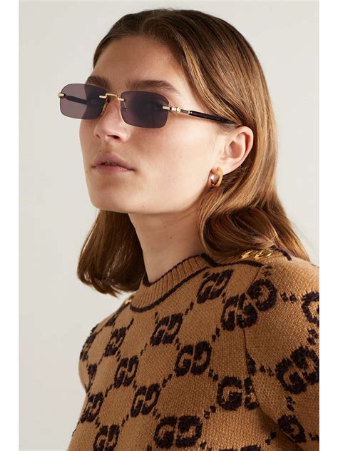 gucci tortoise sunglasses men|Gucci rectangular frame sunglasses.